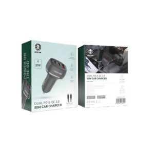 Green Lion Dual PD & QC 3.0 50W Car Charger.