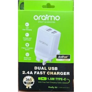 Oraimo Dual USB 2.4A Fast Charger