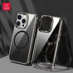 XUNDD Thickened PC MagSafe Phone Case iphone 16promax /15promax (Transparent black)